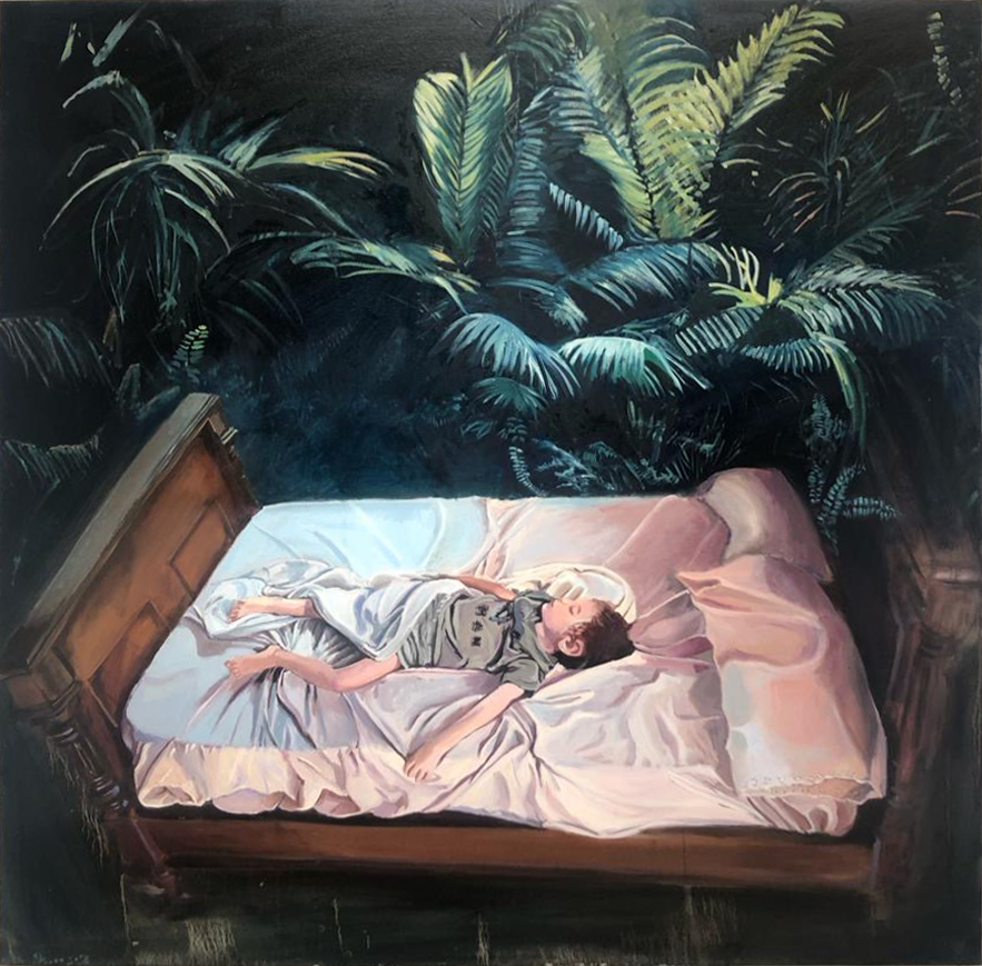 Silvana Nuovo, Noche de verano, 2023. Óleo sobre tela. Cortesía