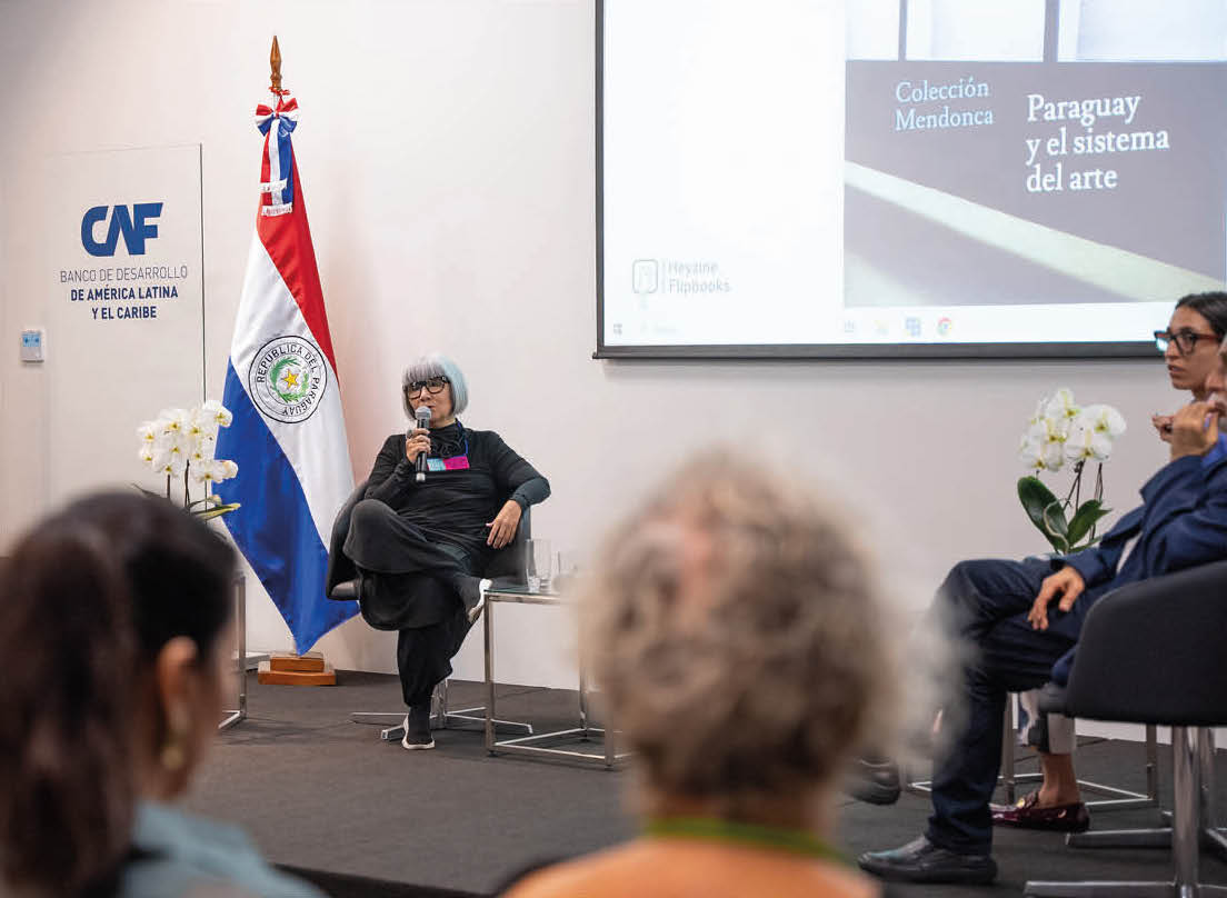 Presentación del libro durante el foro "América Latina y la práctica curatorial" que fue parte de Pinta Sud Asu 2024. Cortesía Pinta Art